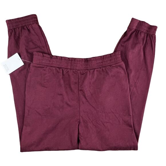 love, Fire Pants - NWT Love Fire Burgundy Joggers Large